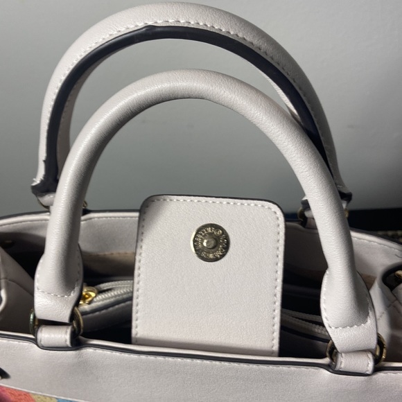 Nanette Lepore Logo Stripe Satchel In Mesh Tote - Picture 7 of 12